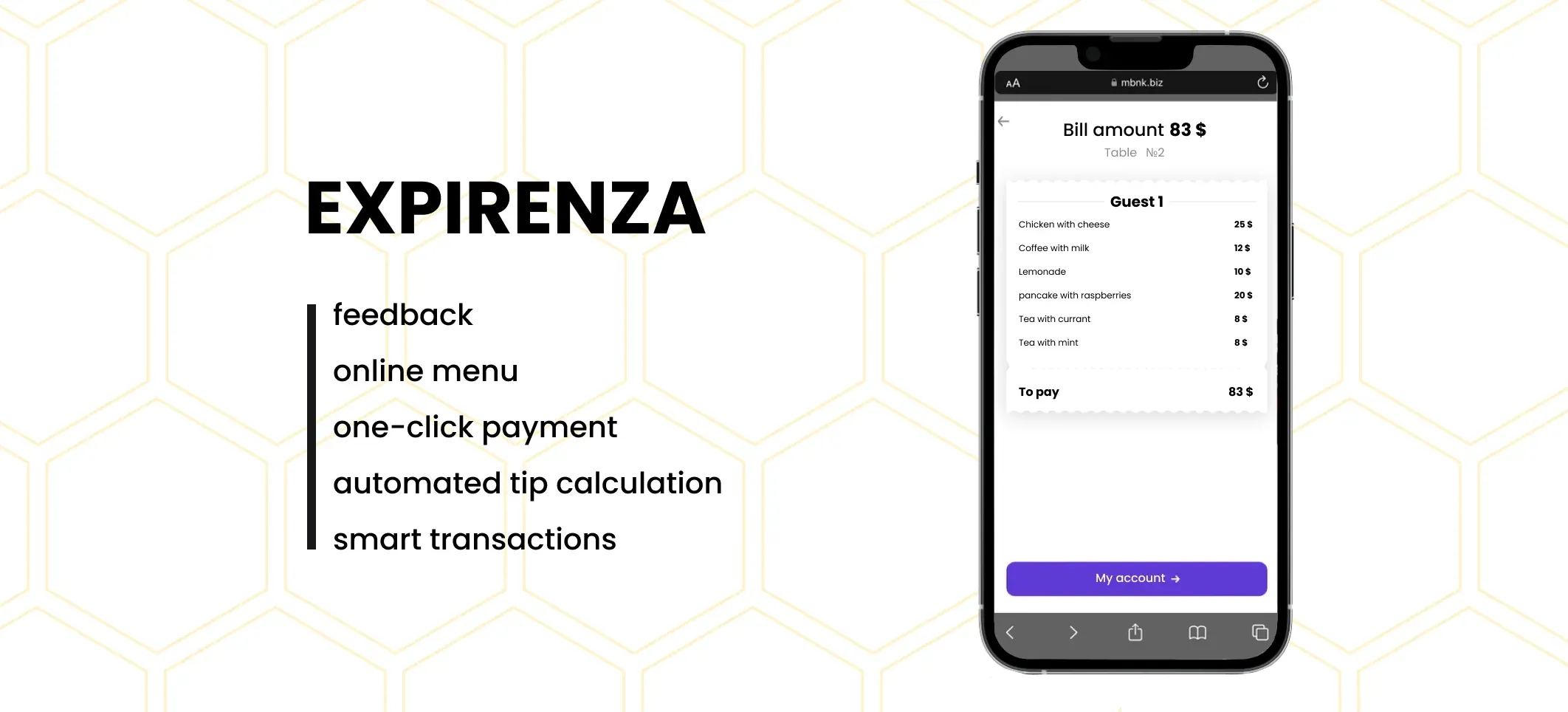 key features of expirenza app