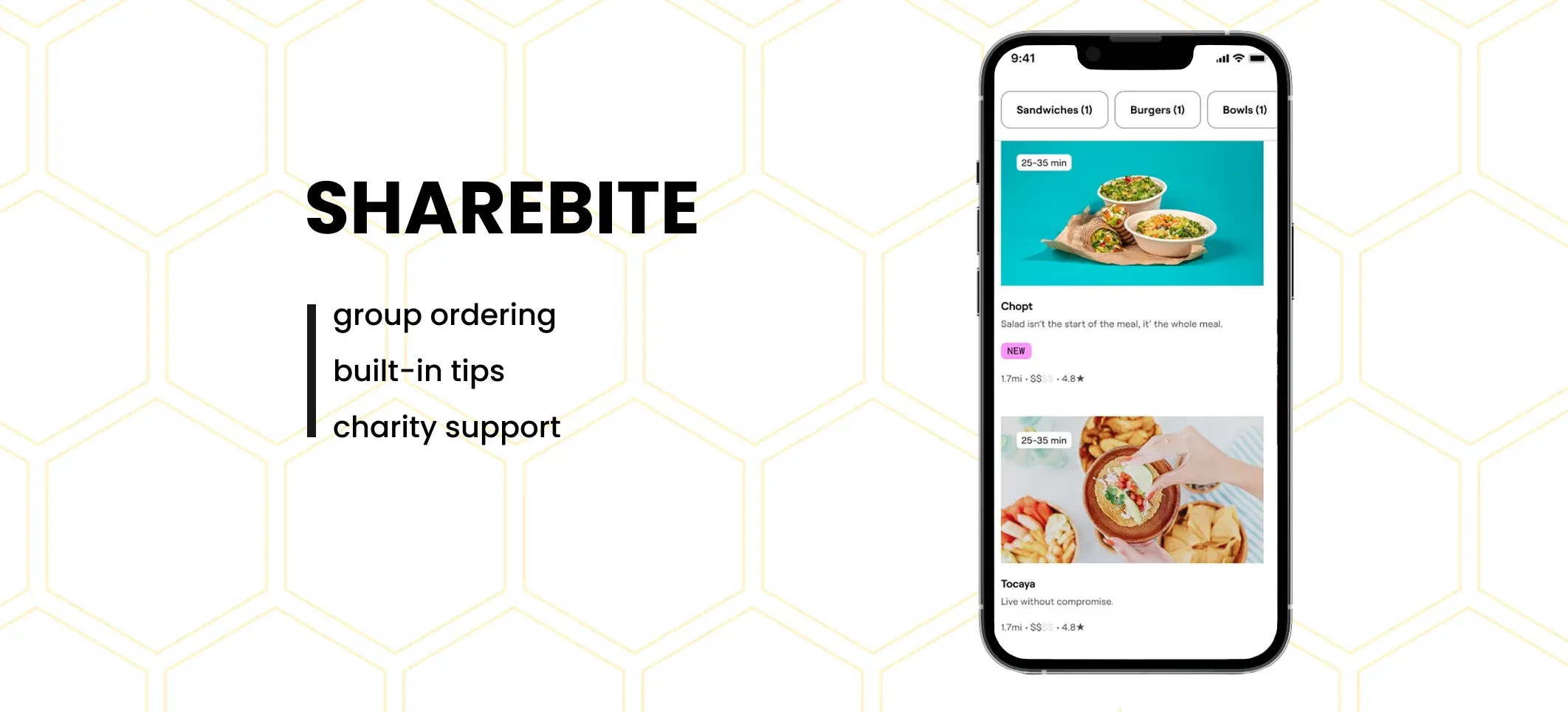 key features of sharebite app