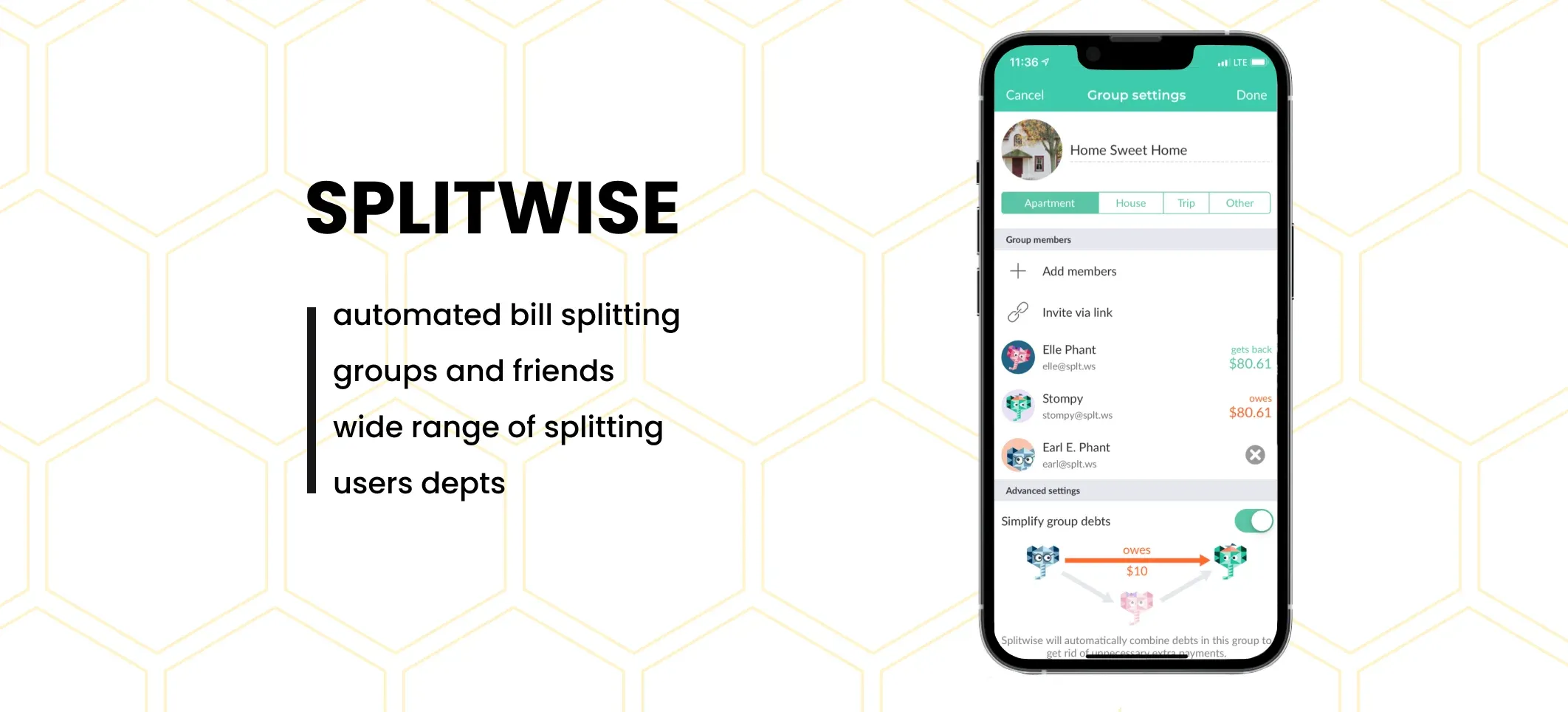 key features of splitwise app