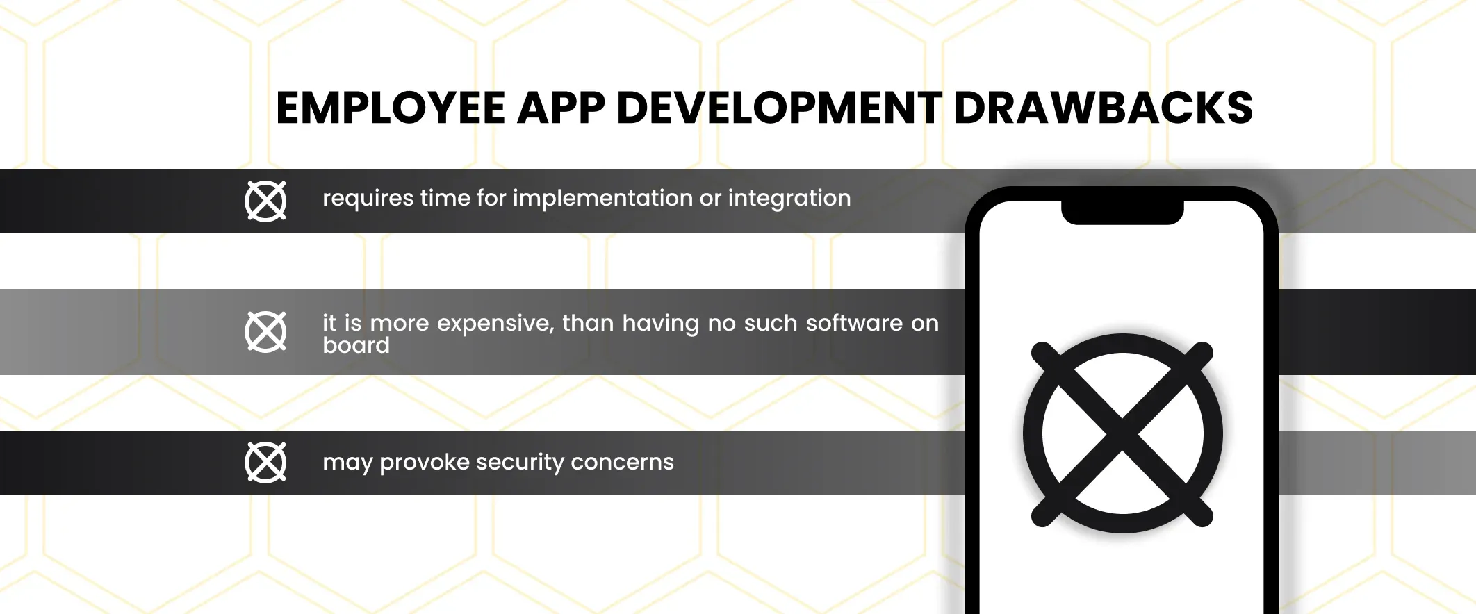 employee app development drawbacks