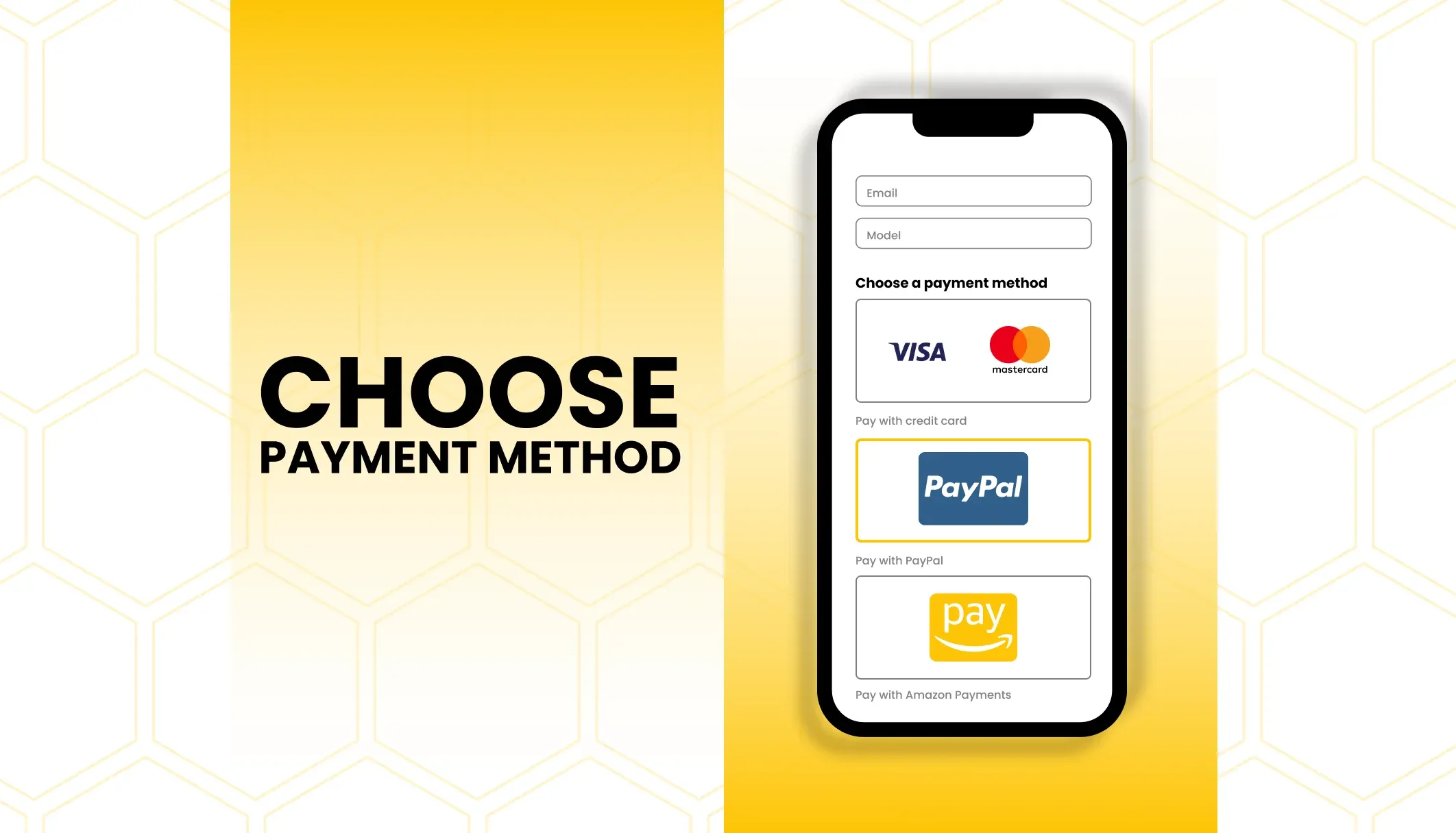 choose payment method feature